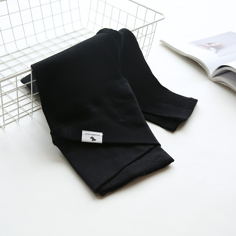 Dicke Schwangere Frauen Herbst Schwangerschaft Bleistift Hosen Frühling Winter lässig Mutterschaft Leggings Elastische Taille Bauch Leggings Kleidung: Schwarz / XL