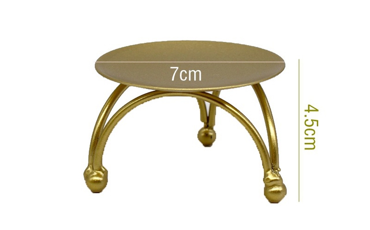 Candle Light Holder Round Table Golden Candlestick for Christmas Party Ornament Candle Holder Romantic Home Wedding Decor