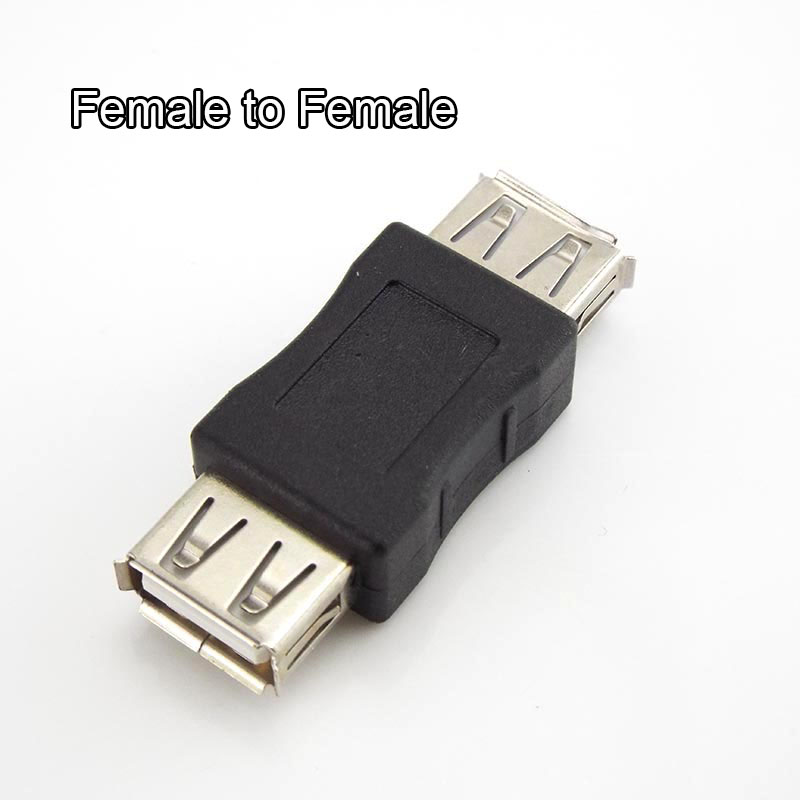 USB 2.0 Type A Female to Female Coupler Adapter USB Connector Male to Male Extender Cable Mini Changer Converter For PC Laptop: WHITE