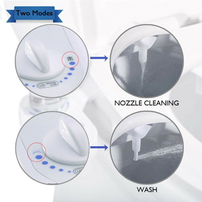 Dual Nozzle Mechanical Bidet Water Spray Pressure Temperature Hygienic Washing Adjustable Toilet And Cold Antibacterial