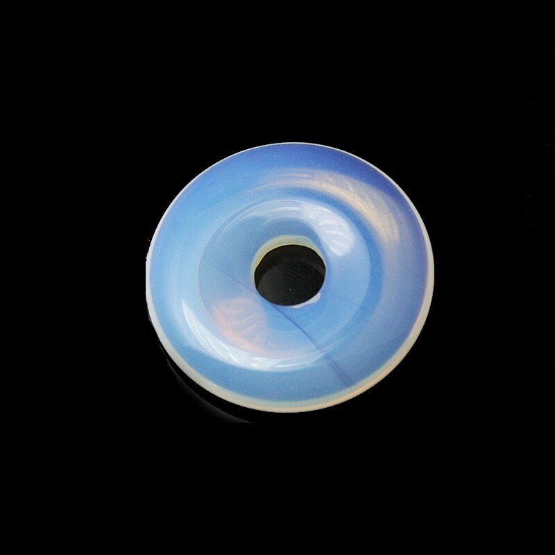 Top 30mm Natural Stone Pendant Circle Round Disk Beads Hole 8mm 1pcs Charms For DIY Summer Choker Stone Necklace Jewelry: Synthetic Qpal