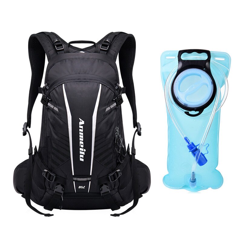 Fiets Tas Draagbare Waterdichte Sport Rugzak 20L Outdoor Wandelen Klimmen Pouch Fietsen Fiets Rugzak: black with water bag