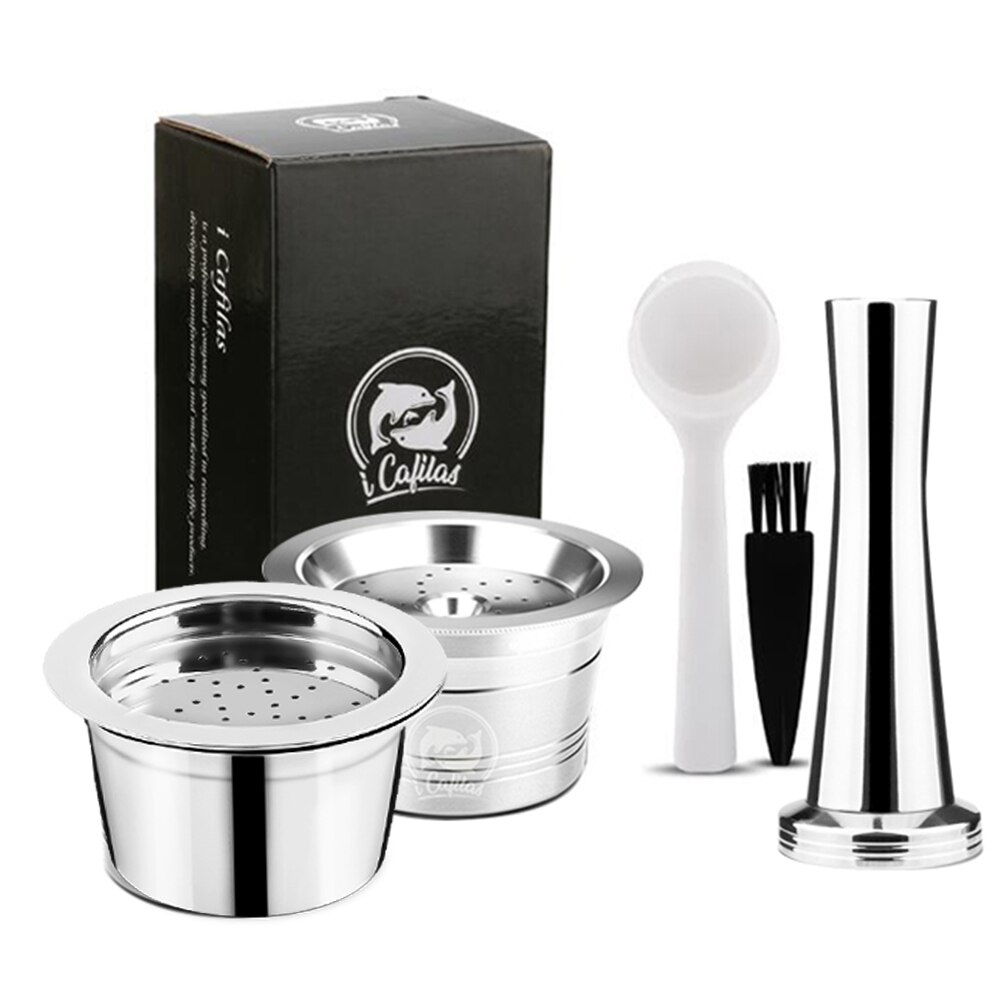 Cápsula de café reutilizable recargable, respetuosa con el medio ambiente, STEE K Fee & Tchibo Cafissimo ALDI Expressi, compatible con máquina Tchibo: Caqui oscuro