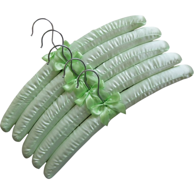 5 pcs/Lot tissu enduit cintre éponge rembourré cintres suspendus cintres hôtel boutique présentoir cintres 18 couleurs 38.5 CM: kaki foncé