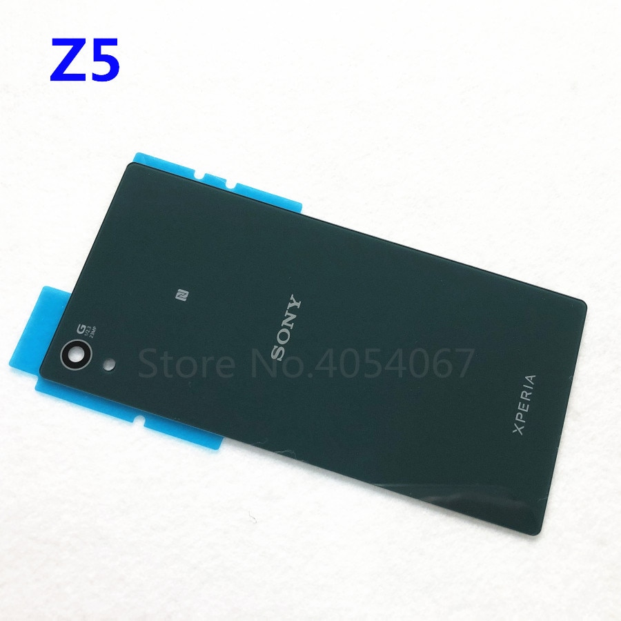 Cubierta trasera de la carcasa de la batería de cristal para Sony Xperia Z5 E6603 E6633 E6653 E6683, piezas de repuesto, cubierta de la puerta trasera