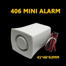 Mini alarma de cuerno sirena dB alarma de sonido DC 12V con cable de sirena de Interior para el sistema de alarma del hogar