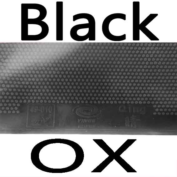 Original Yinhe Milky Way Galaxy Qing long pips-out table tennis pingpong top sheet (rubber without sponge): black OX
