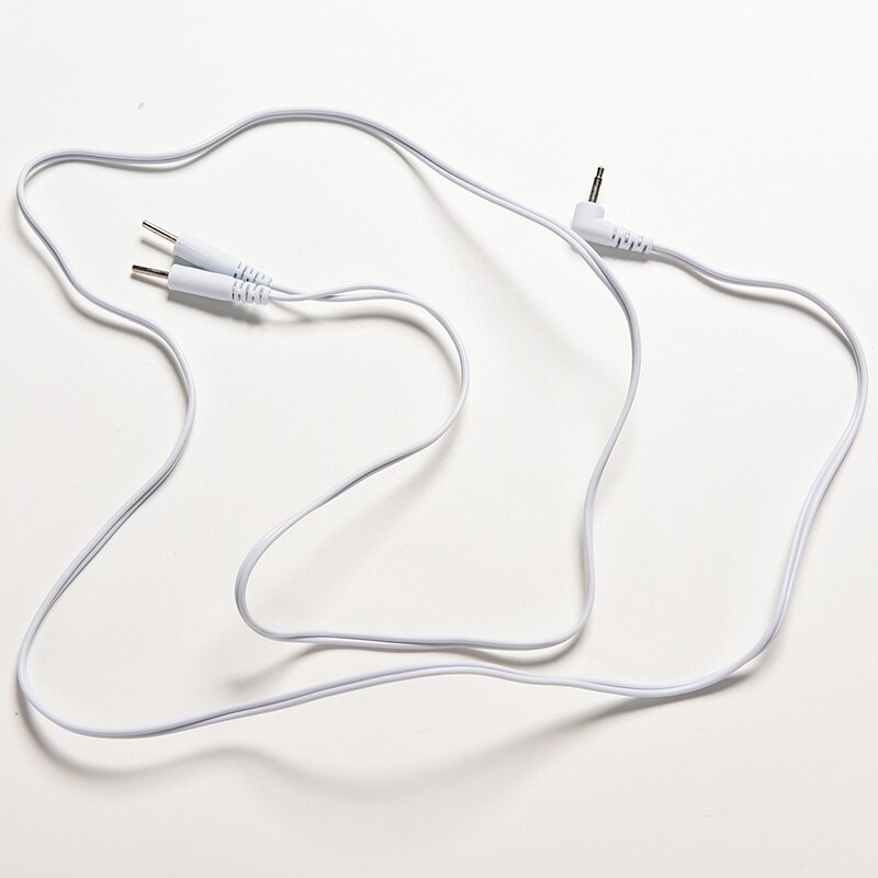 1PCS 2.5mm Massage & Relaxation Connection White Electrotherapy Electrode Lead Wires Cable For Tens Massager