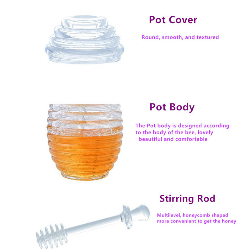 Honey Jar, Food Grade Ps Material Clear Transparent Beehive‑Shaped - View #12