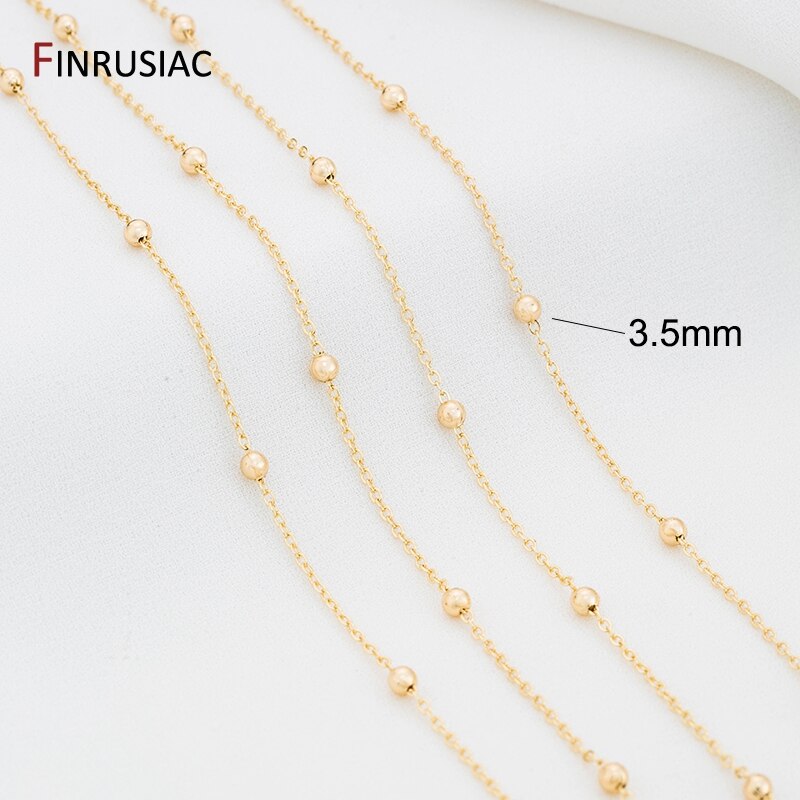 Carrete de cadena para manualidades de joyería DIY, , cadenas de Metal chapadas en oro de 14K para fabricación de joyas, pulseras hechas a mano, piezas de collares: Rojo