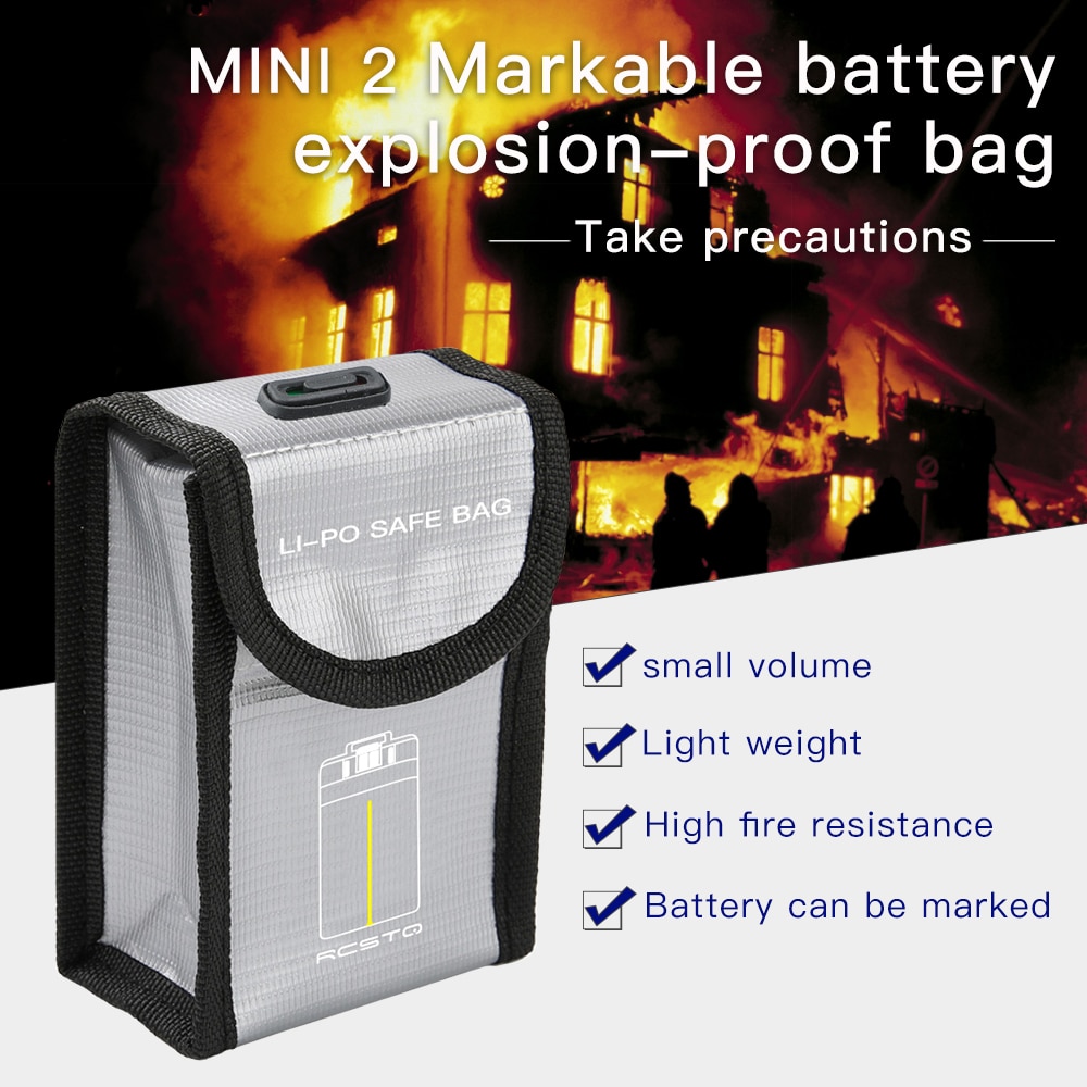 Optionele Batterij Beschermende Opbergtas Voor Dji Mini 2 Lipo Safe Bag Explosieveilige Voor Dji Mavic Mini Accessoires