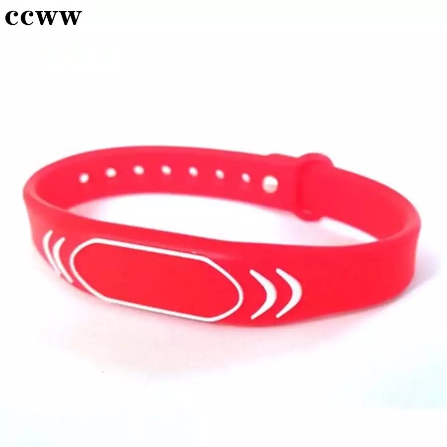 Pulsera de silicona ajustable a prueba de agua, 5 colores, 125khz, llavero, RFID EM4100/TK4100, etiquetas, llave de piscina