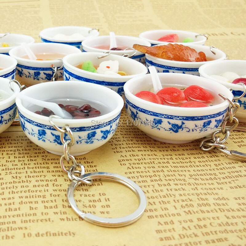 1 stks voedsel simulatie chinese blauw en wit porselein voedsel kom toys simulatie voedsel collectibles
