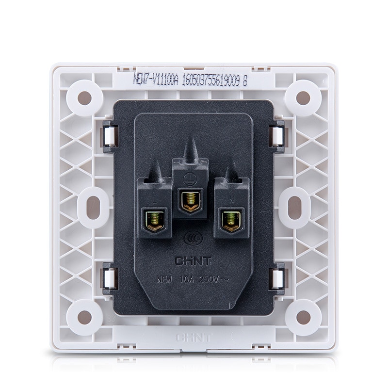Pure White Electric Power Wall Outlet AC250V 10A Electrical Faceplate 5Pins Charging Socket 86x86mm For Xiaomi Device