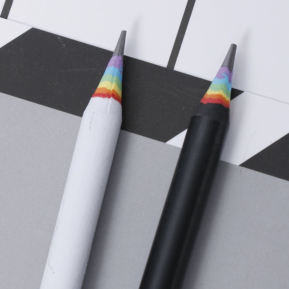 Rainbow HB Pencil Black and White Set Students Writing Professinal Sketch Art Drawing Sketching Pencil School Office
