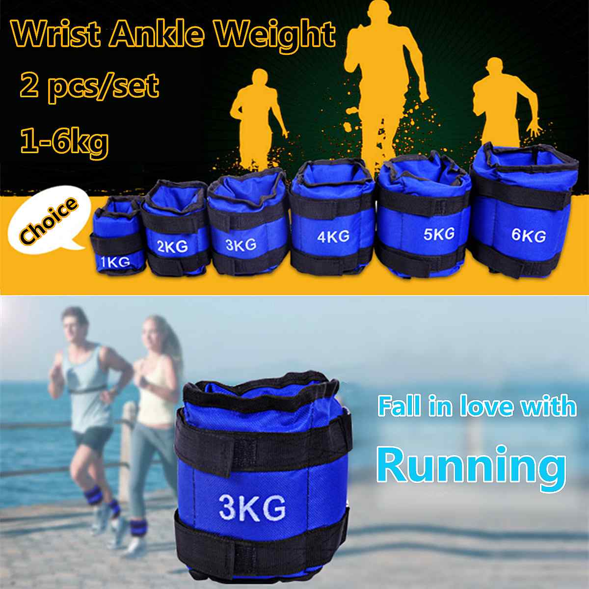 2 Stuks Verstelbare 1-4Kg Body Building Resistance Bands Enkelbandje Gesp Gym Fitness Multi Dij Been Enkel pols Zand Running