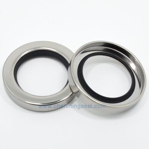 Ceimin 55*70*8 mm Single Lip PTFE + SS304 Stainless Steel Oil Seal Shaft Seals for Screw Air Compressor Spare Parts
