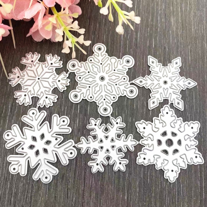 1set Snowflake Cutting Dies Christmas Metal Cutting Dies Stencils Die Cut for DIY Scrapbooking Album Paper Card Embossing