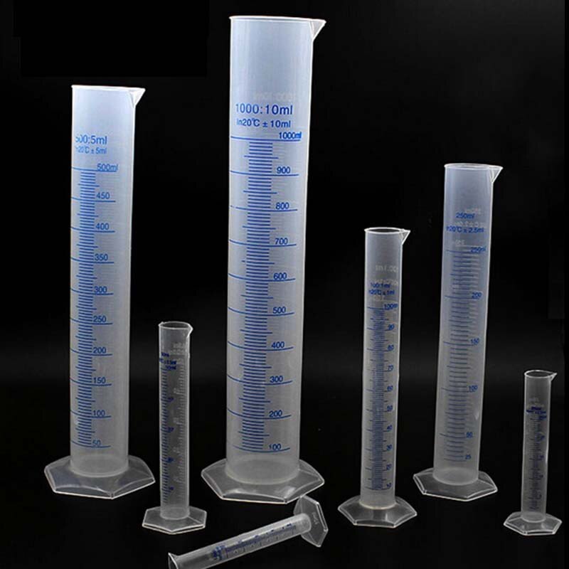 Cilindros de medición de plástico, 1 Uds., 100ml, para suministros de laboratorio, herramientas de laboratorio