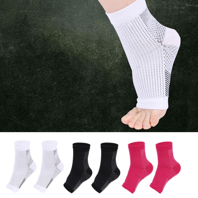 Foot Compression Sleeve, Plantar Fasciitis Socks for Arch Support, Achilles Tendonitis &amp; Foot Pain Relief Toeless Socks
