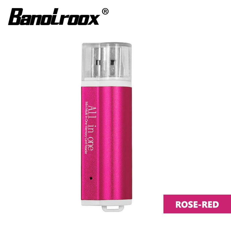 assurance Card Reader for Micro SD card TF M2 MMC MS PRO DUO usb SD Adapter 4 in 1 Micro USB 2.0 Memory Card Reader: rose-gold