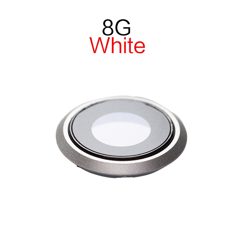 1 sztuk tylna kamera szklany obiektyw pierścień Bezel pokrywa uchwyt dla iPhone 7 8 Plus X obiektyw części zamienne: For 8G White