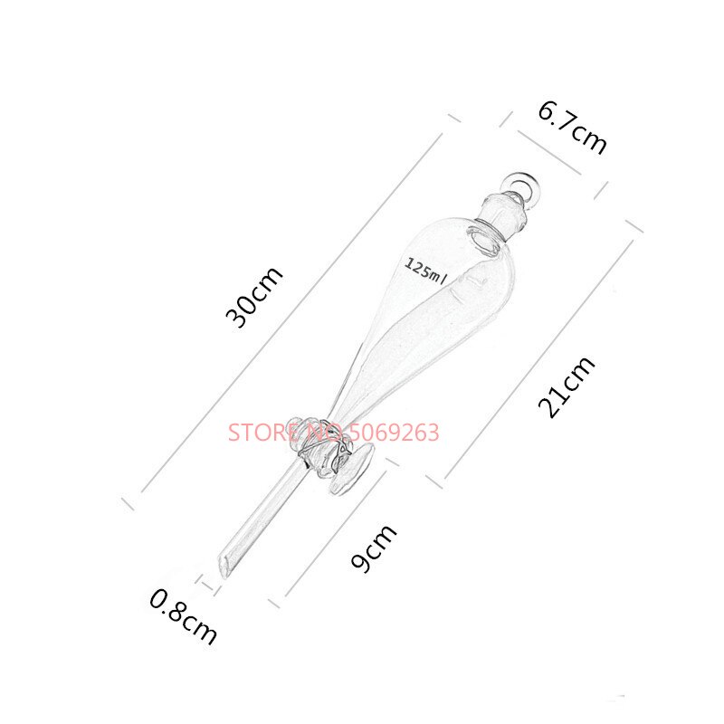 All Sizes 60mL to 2000mL Glass Separating Funnel with Glass Stopper Screw Tap Separatory Funnel Laboratory Glassware