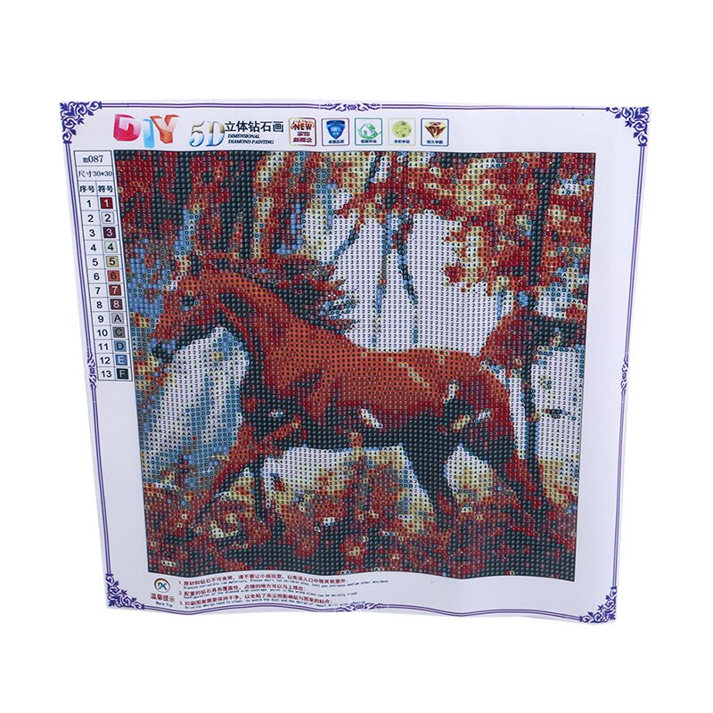 Hest mønster diamant maleri hest dyr korssting diamant broderi samling