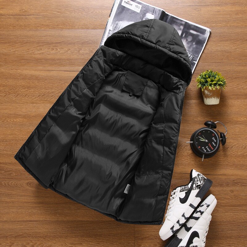 Ymwmhu-gilet d'automne sans manches pour homme, 6XL, gilet à capuche, à la , solide, grande taille, Streetwear, ample et coupe