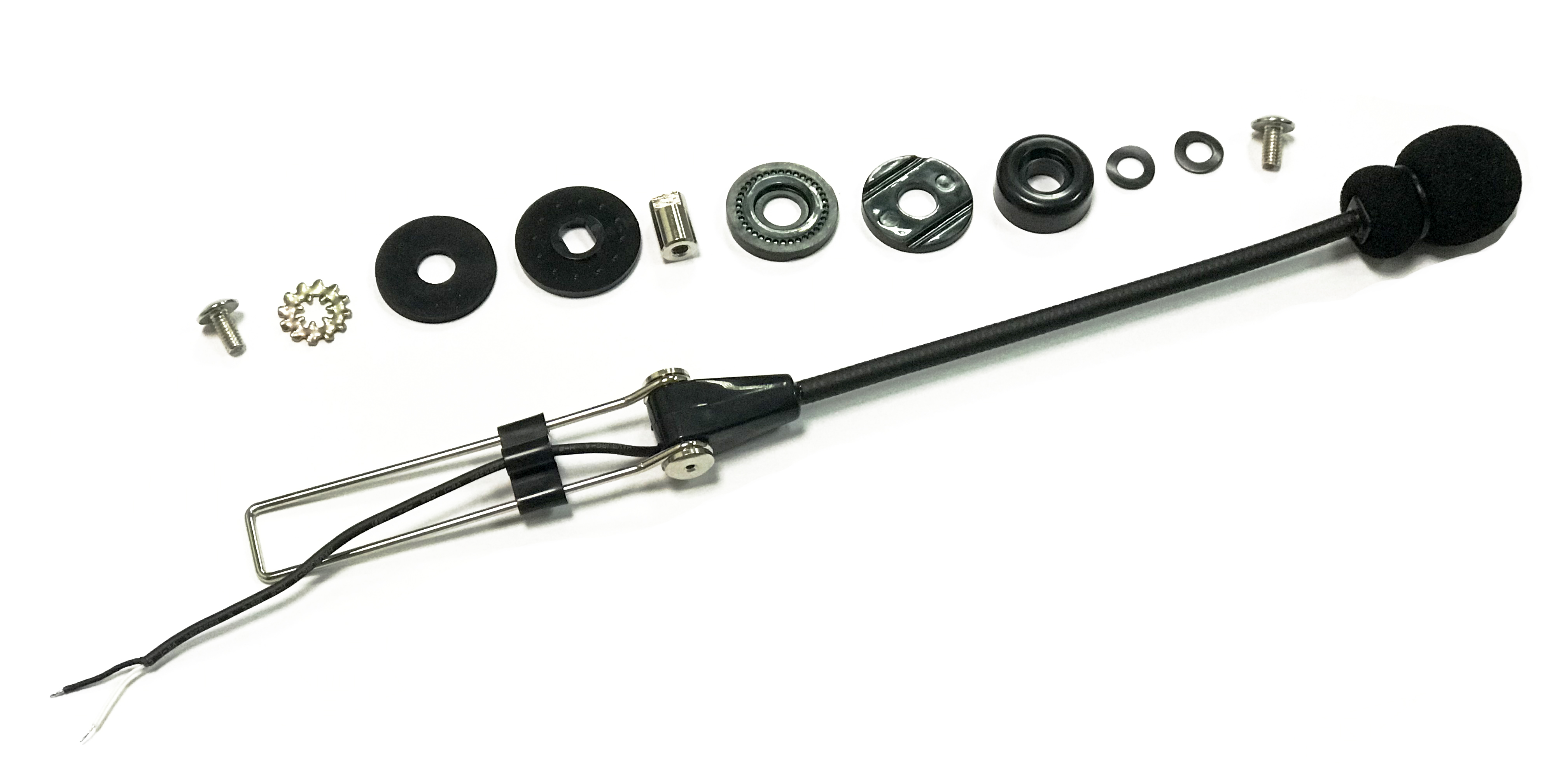 Miniature Hybrid Boom Mic with Dynamic Noise Cancellation for Racing Radios Helmet