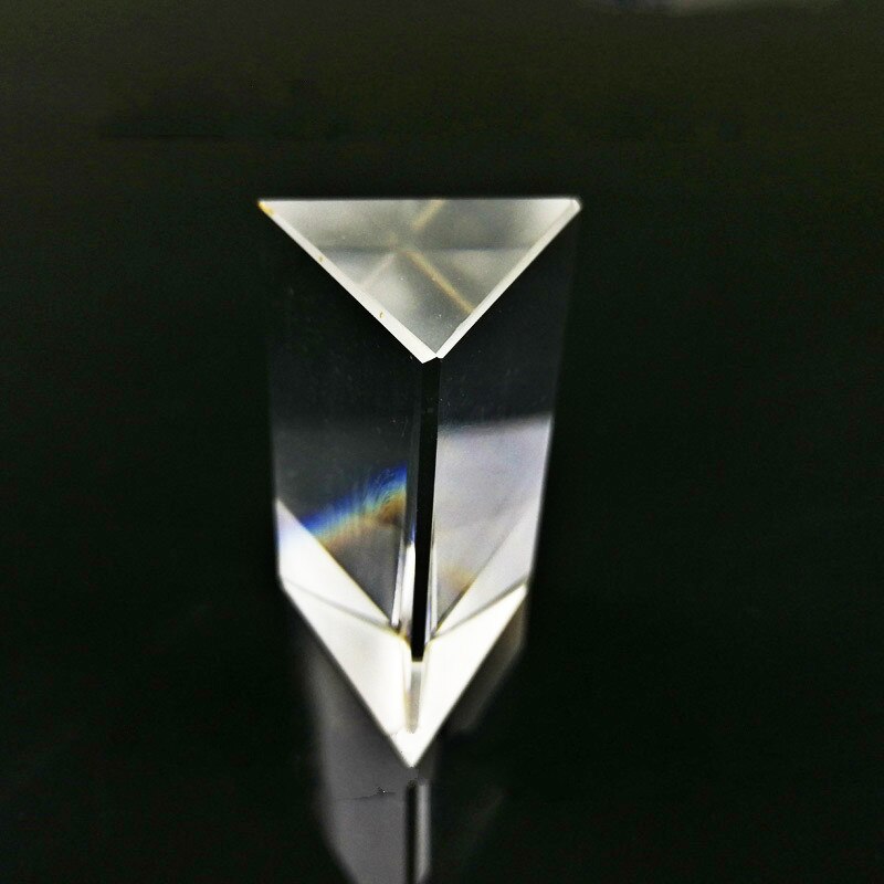 Triangular rainbow prism glass 30 * 30 * 30 * 50mm optical glass equilateral refraction prism for spectrum observation rainbow