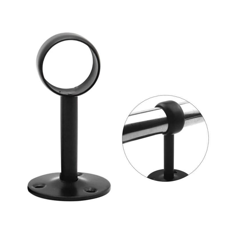 Hardware Woonkamer Plafond Mount Rvs Accessoires Gordijn Staaf Beugel Flens Socket Met Nagels