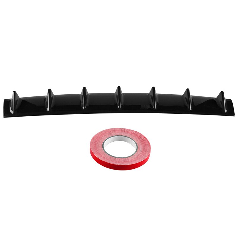 Auto Hintere Stoßstange Lippe Diffusor Flosse Glanz Schwarz ABS Diffusor Flosse Hai für BMW 330e M235i Kompakte 520d 518d 428i 530d 130i: Schwarz 7 Flosse