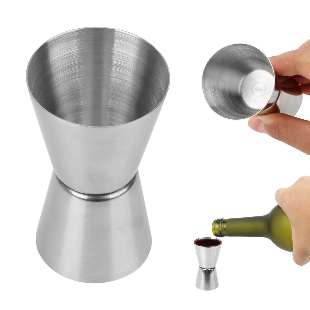 Cocktail Shaker Jigger 25/50ML Short Drink Measurement Cup Cocktail Measure Cup For Home Bar Party Stainless Steel