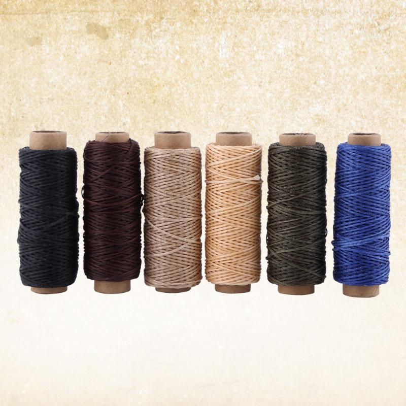 50M/Roll Handmade Flat Waxed Sew Wax Line Thread Cord Sewing Craft Tool Hand Stitching For Diy Leather Sewing Thread Accessories