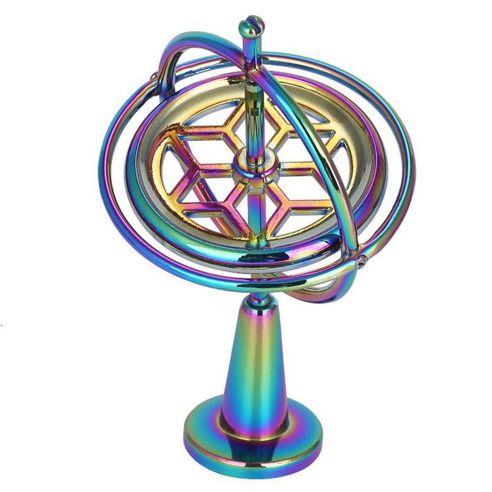 Kleurrijke Vingertop Gyroscoop Speelgoed Decompressie Vinger Voor Kinderen Wetenschappelijke Metalen Gyro Druk Verlichten Speelgoed