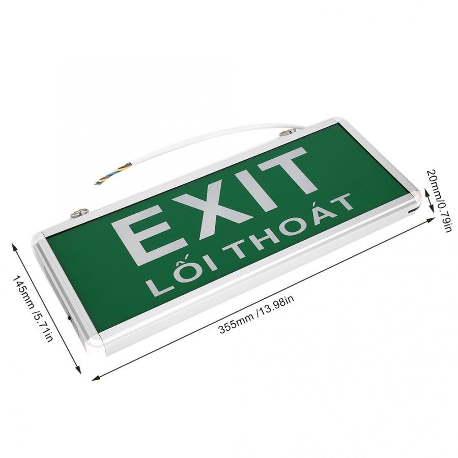 LED Emergency Exit Lighting Sign Safety Indicator 220V Vietnamese + English Emergency Lighting