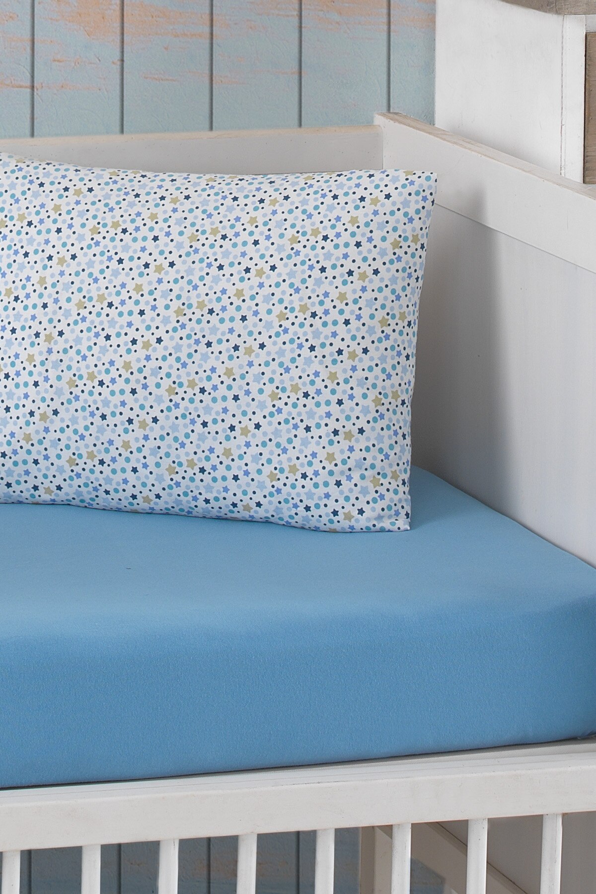 Lady Moda Baby Fitted Sheet Set 100% Cotton | 2 pcs Crib Fitted Sheet Set: star