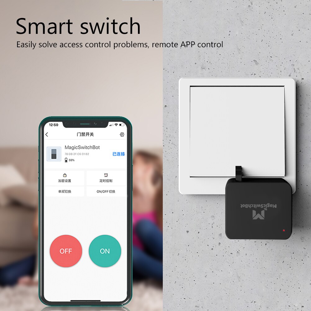Pulsador de botón inteligente con Bluetooth 5,0, luz con Control remoto para puerta, cortina, aplicación de Control para Bluetooth 5,0