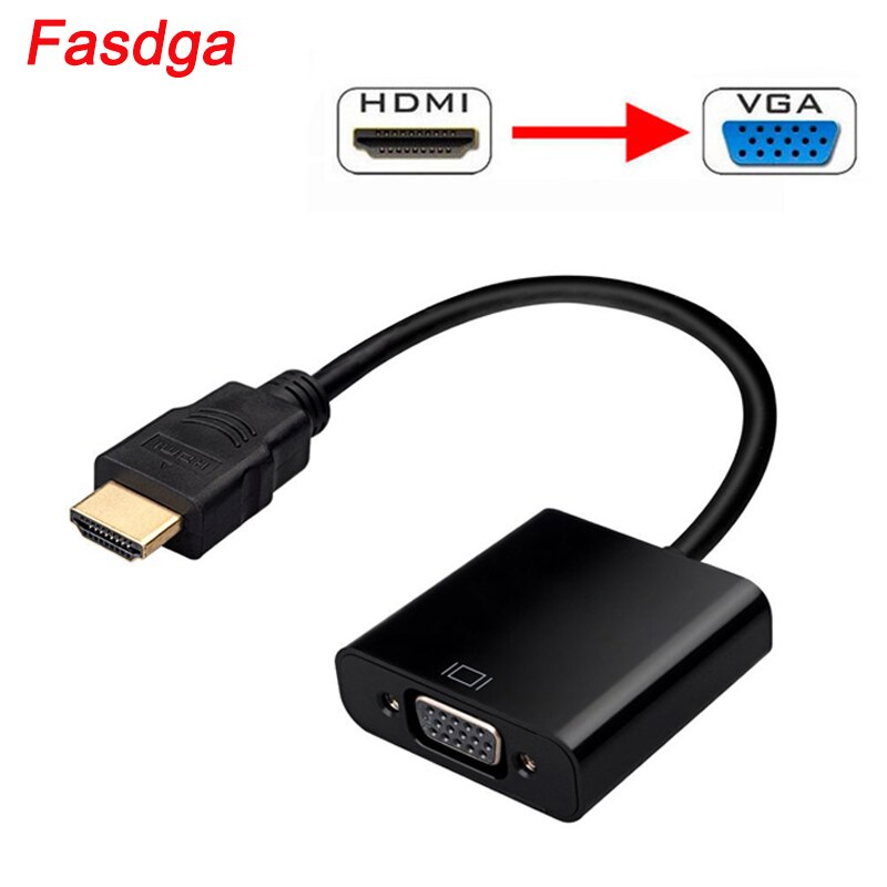 HDMI naar VGA Adapter Digitaal naar Analoog Converter Man-vrouw Converter Adapter Voor PC Laptop Ondersteuning 1080P HDTV