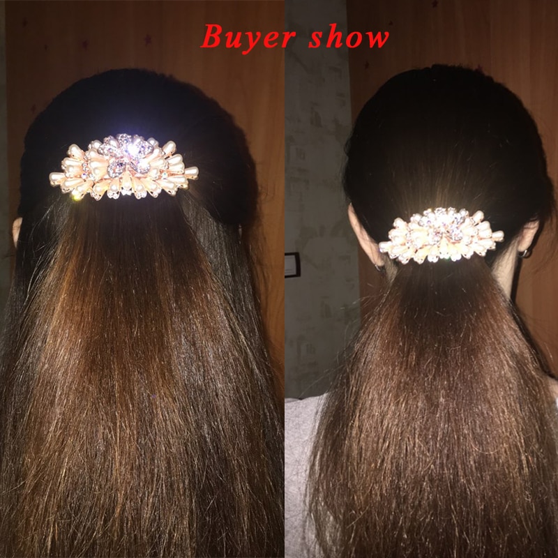 Hair Ornaments AWAYTR Female Hairpins Peacock Hairpin Pearl Cystal Hair Clips Women Hair Jewelry Rhinestone Barrettes