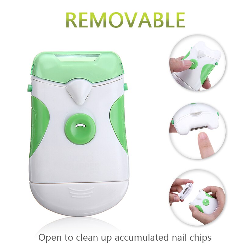 Tragbare Elektrische Sicher Nagel Trimmer Clipper Cutter Dual-use-Maniküre Pediküre Datei Automatische Baby Trimmer