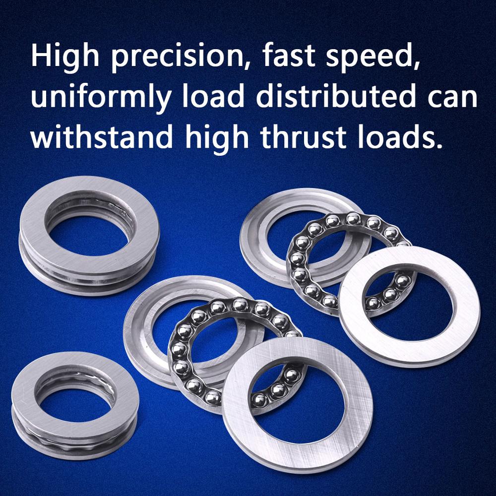 1 pieza Cojinete de bolas de empuje miniatura de alta precisión Metal Axial rodamiento de bolas de velocidad rápida 10mm/12mm/15mm/17mm/20mm/25mm/30mm opcional