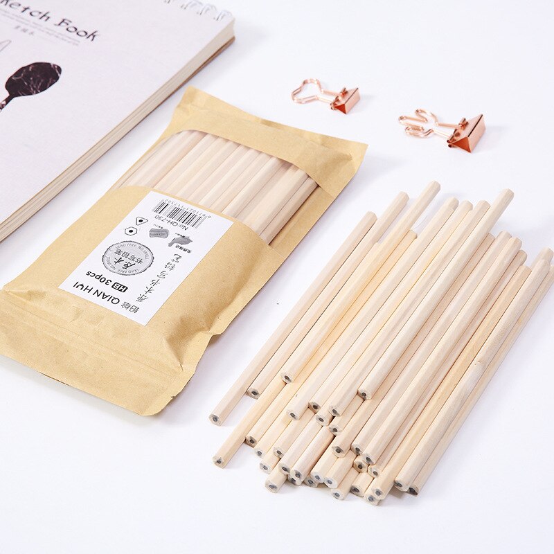 50 pcs/lot Simple 18cm Length Hexagon HB Pencil Set Student Wooden Standard Pencils School Office Stationery