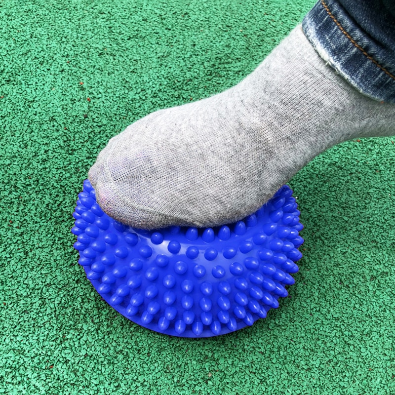 Inflatable Half Yoga Ball Massage Point Half Fitball Exercises Trainer Stabilizer Pilates Fitness Balancing Ball Soft Children