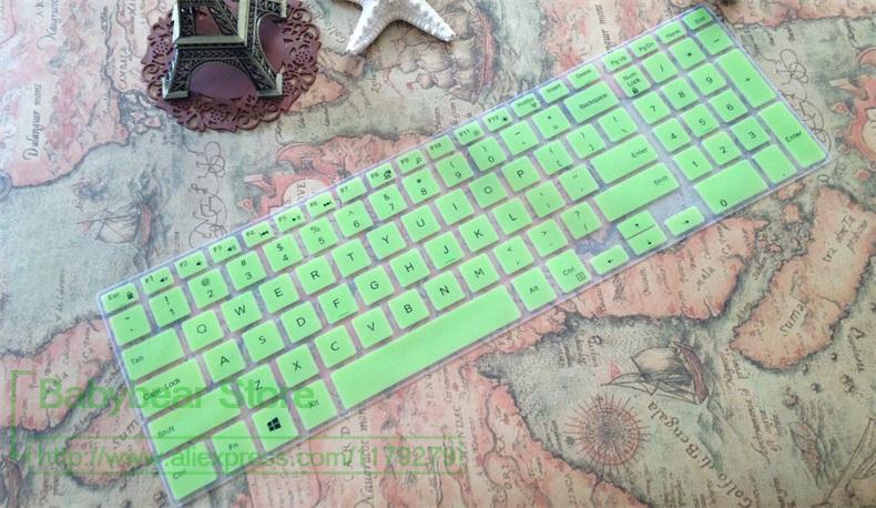 15.6 klawiatura silikonowa obudowa ochronna skóry dla Acer Aspire E5-511G E15 ES1-512 VN7-791G extensa 2508 ES1-531 EX2519 EK-571G: green