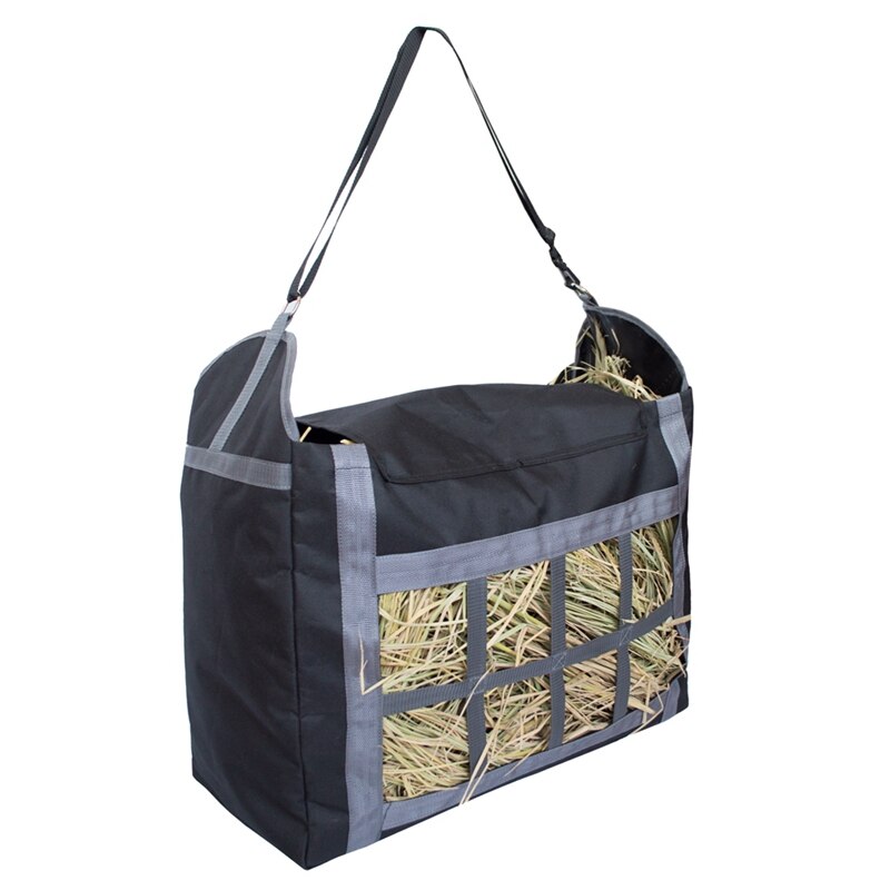 Nylon Hay Tote Bag With Adjustable Strap Large Capacity Hay Pouch Bag Heavy Duty And Durable Easy To Fill And Carry