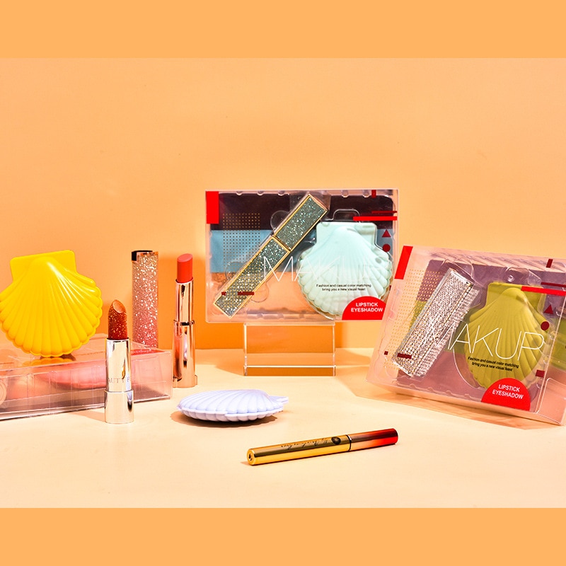 Beauty Xixi Snoep Shell Make-Up Set Combinatie Lippenstift Oogschaduw Mascara Eyeliner Studenten Pariteit Set