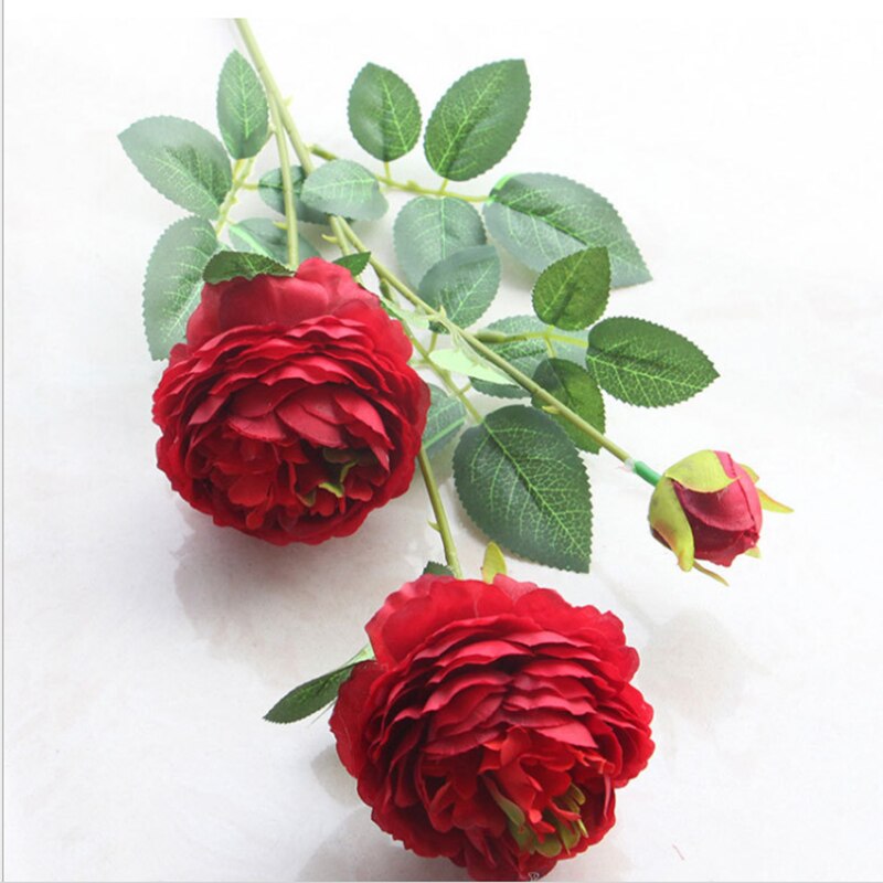 1 bit pionbukett konstgjorda blommor heminredningstillbehör bröllop jul matbord brudbuketter hobby hantverk: 5