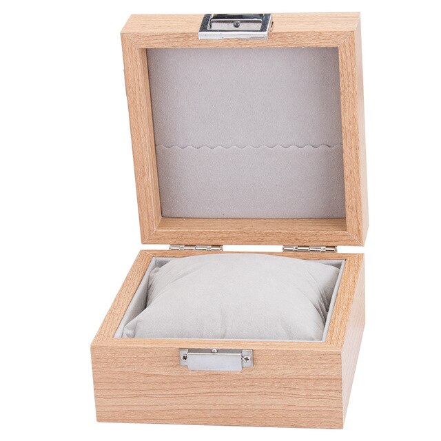 6 Grids Luxe Houten Horloge Doos Horloge Houder Doos Voor Horloges Mannen Glas Top Sieraden Organizer Box 1 2 3 slots Horloge Organizer: Wooden 1 slot Box